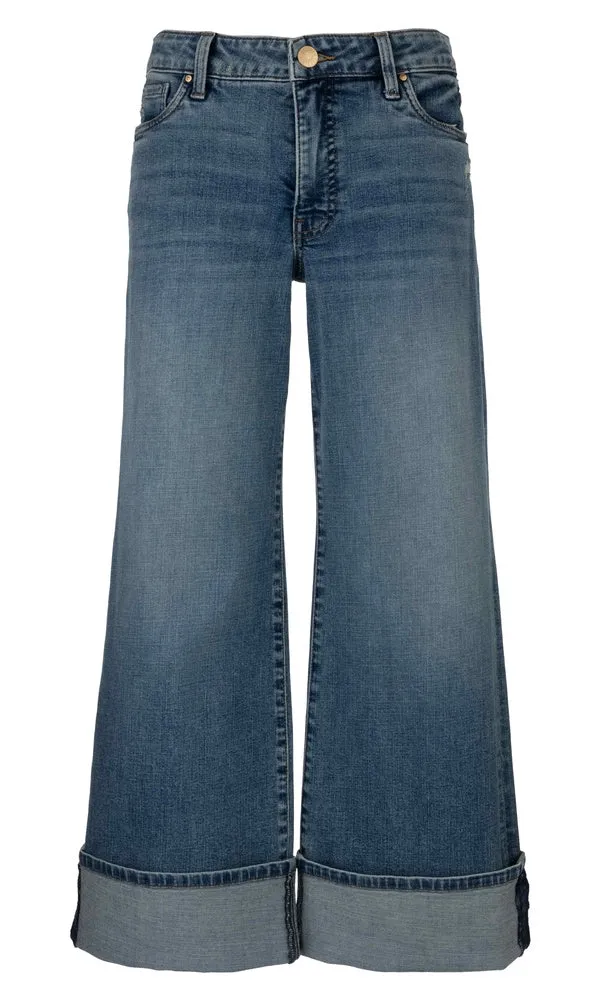 Cuffed Hem Wide Leg Denim sold by Revolution Boutique