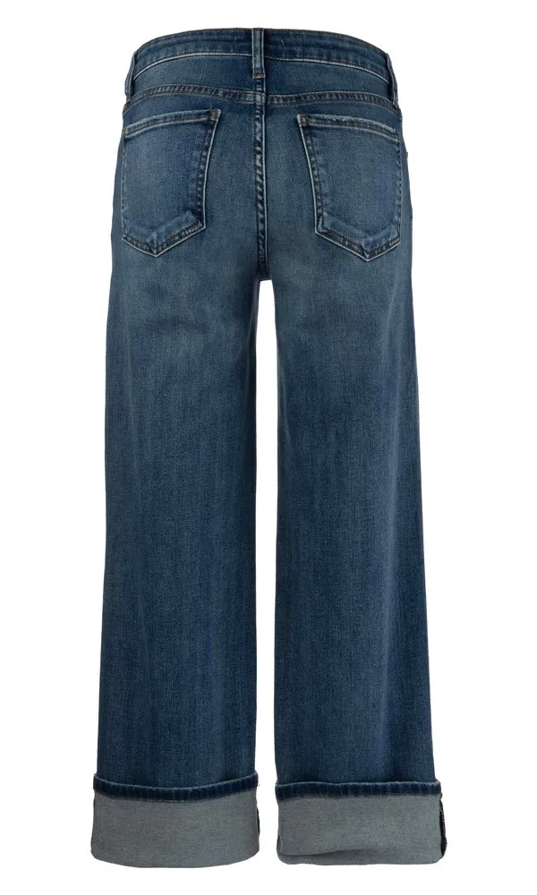 Cropped Cuffed Wide Leg Denim sold by Revolution Boutique product image thumbnail 2