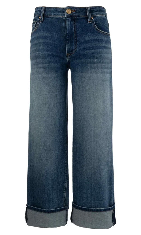 Cropped Cuffed Wide Leg Denim sold by Revolution Boutique