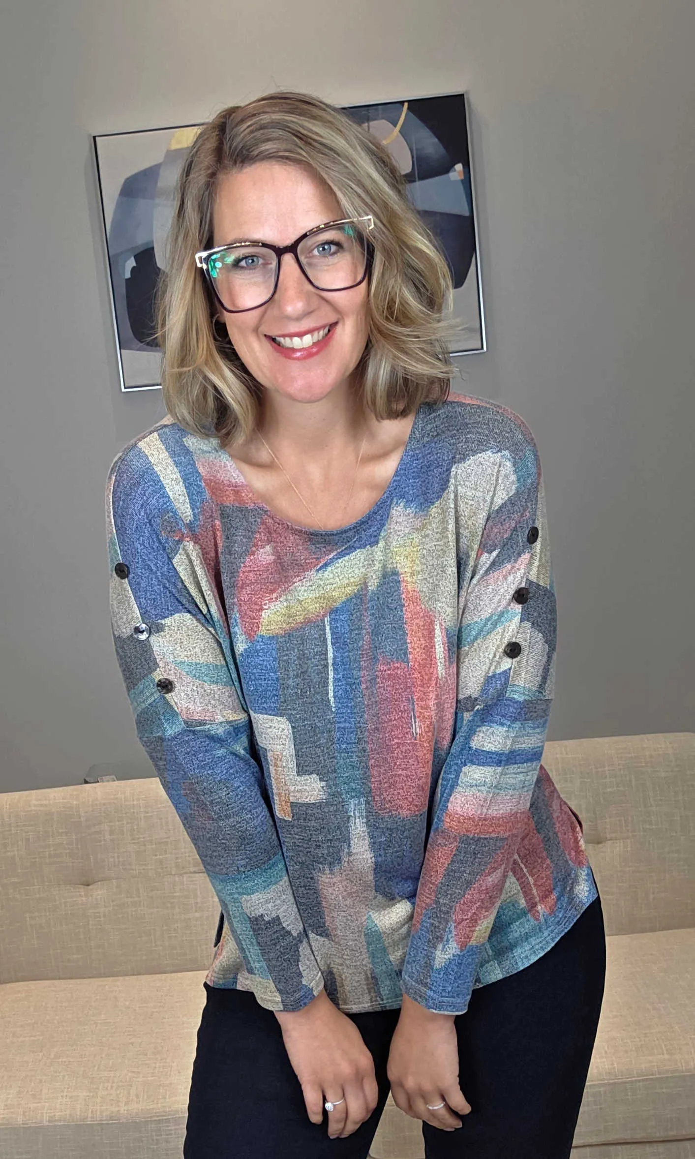 Button Detail Dolman Top sold by Revolution Boutique