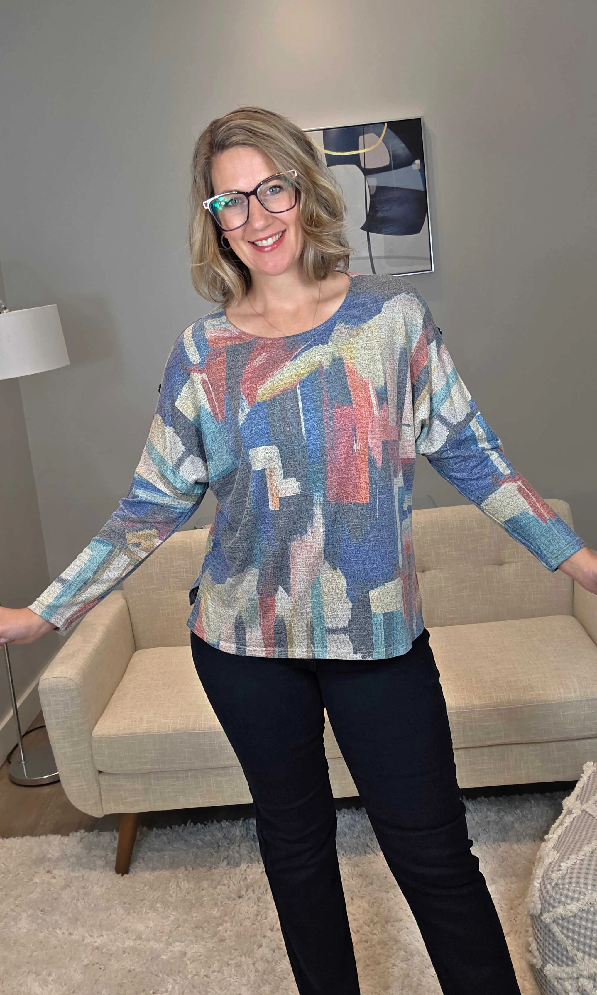 Button Detail Dolman Top sold by Revolution Boutique product image thumbnail 2