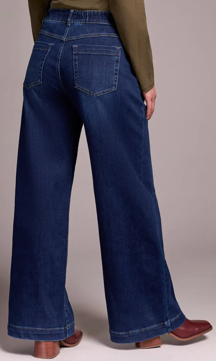 Pull On Wide Leg Denim sold by Revolution Boutique product image thumbnail 2
