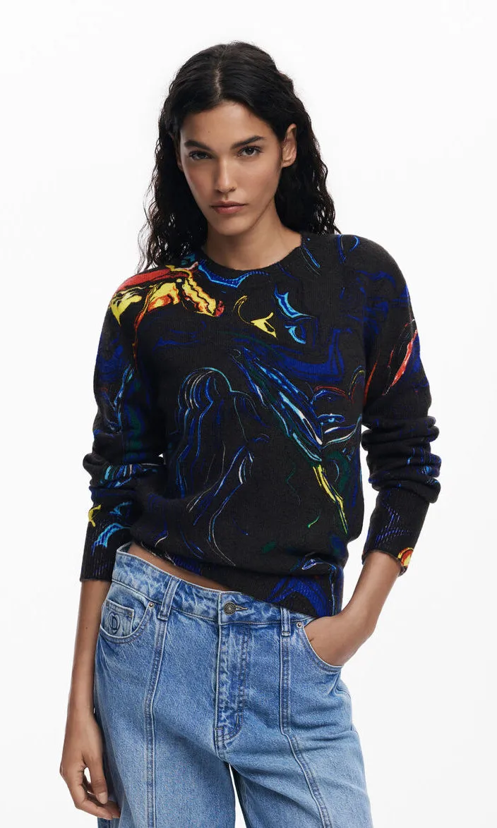 Desigual Abstract Print Sweater sold by Revolution Boutique