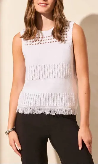 Fringed-Hem Cotton Knit Sweater sold by Revolution Boutique product image thumbnail 2