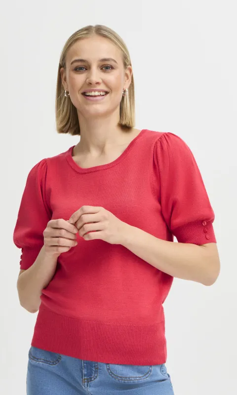 Puff Sleeve Knit Top sold by Revolution Boutique