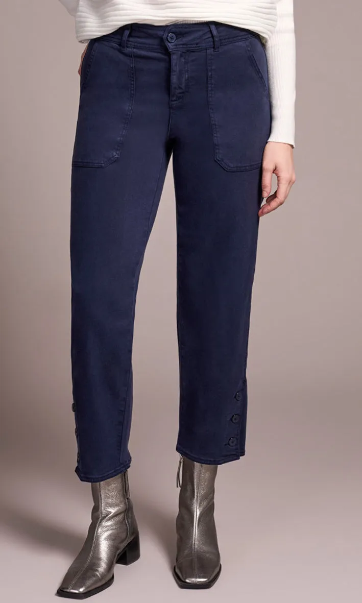 Fly Front Ankle Pant With Button Detail sold by Revolution Boutique