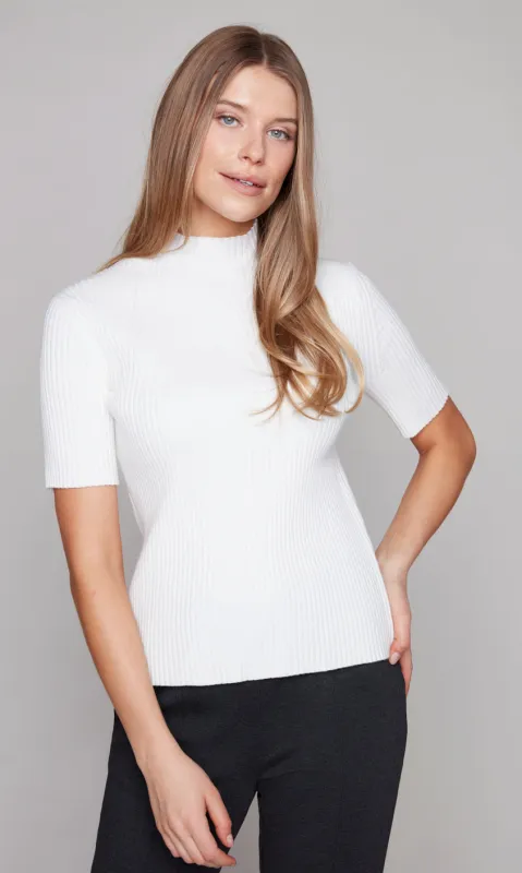 Ribbed Mock Neck Sweater sold by Revolution Boutique