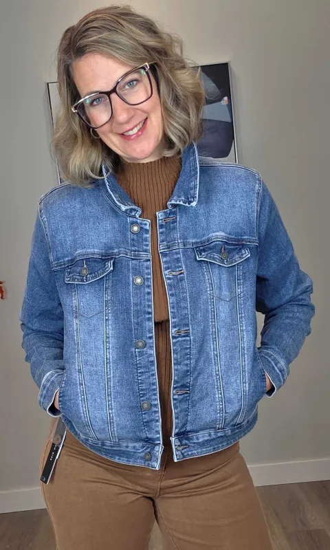 Classic Stretch Denim Jacket sold by Revolution Boutique