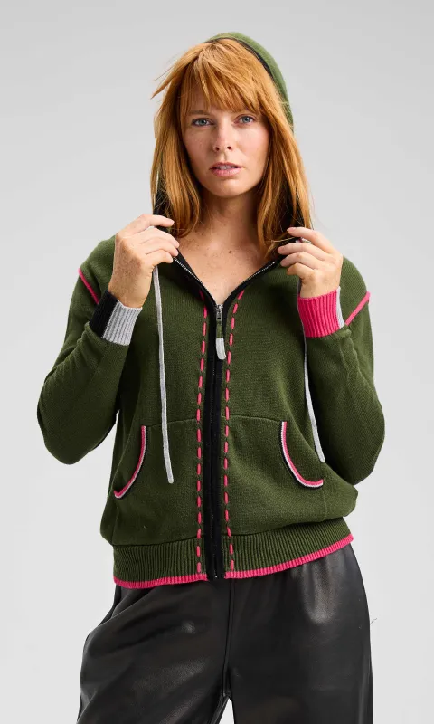 Threaded Cashmere Hoodie sold by Revolution Boutique