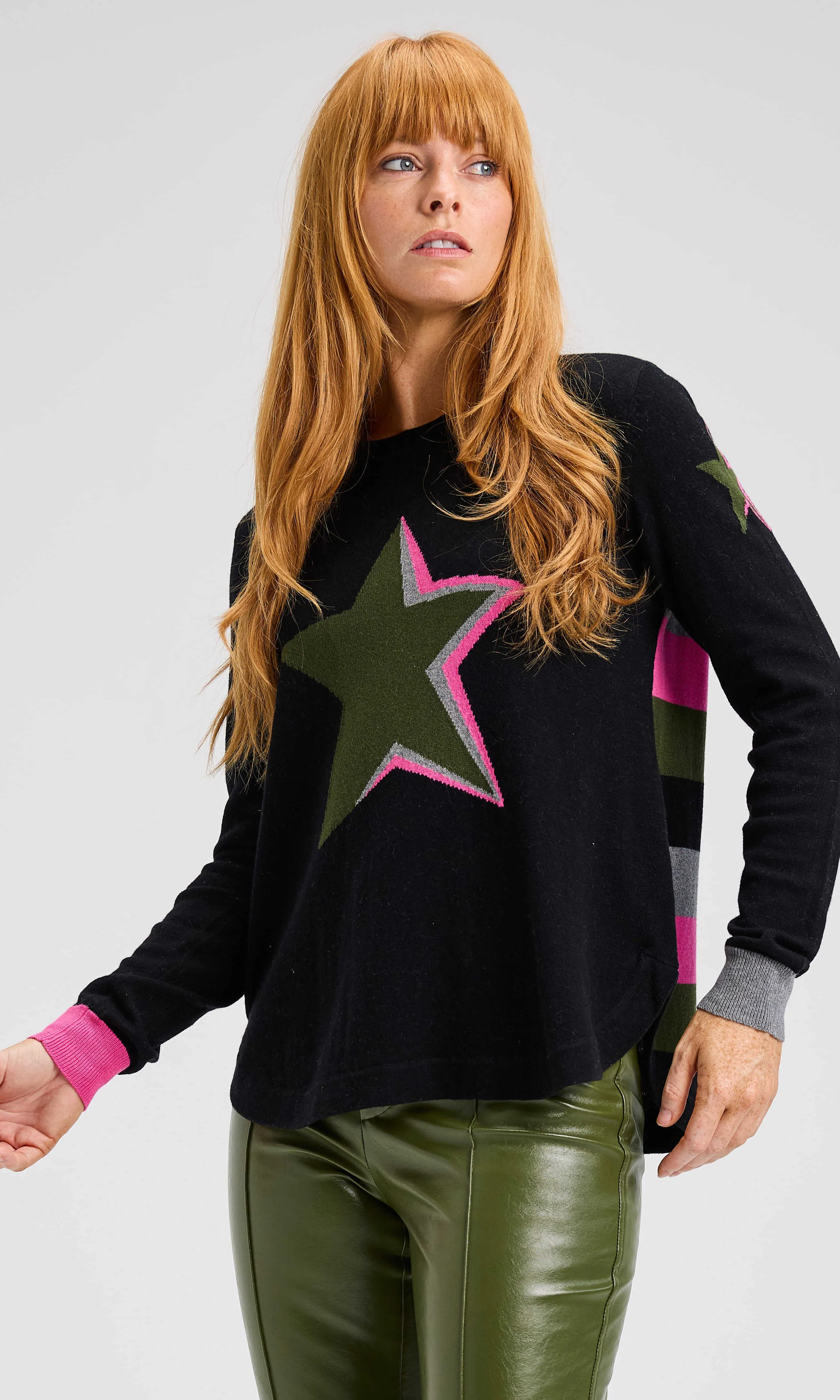 Cashmere Stars And Stripes Sweater sold by Revolution Boutique product image thumbnail 3