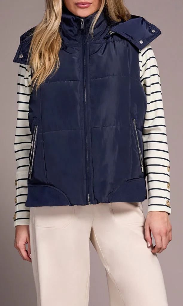 Quilted Vest With Side Zippers sold by Revolution Boutique product image thumbnail 3