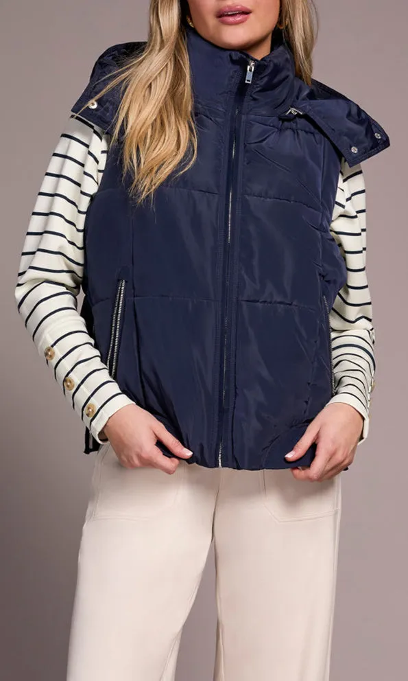 Quilted Vest With Side Zippers sold by Revolution Boutique