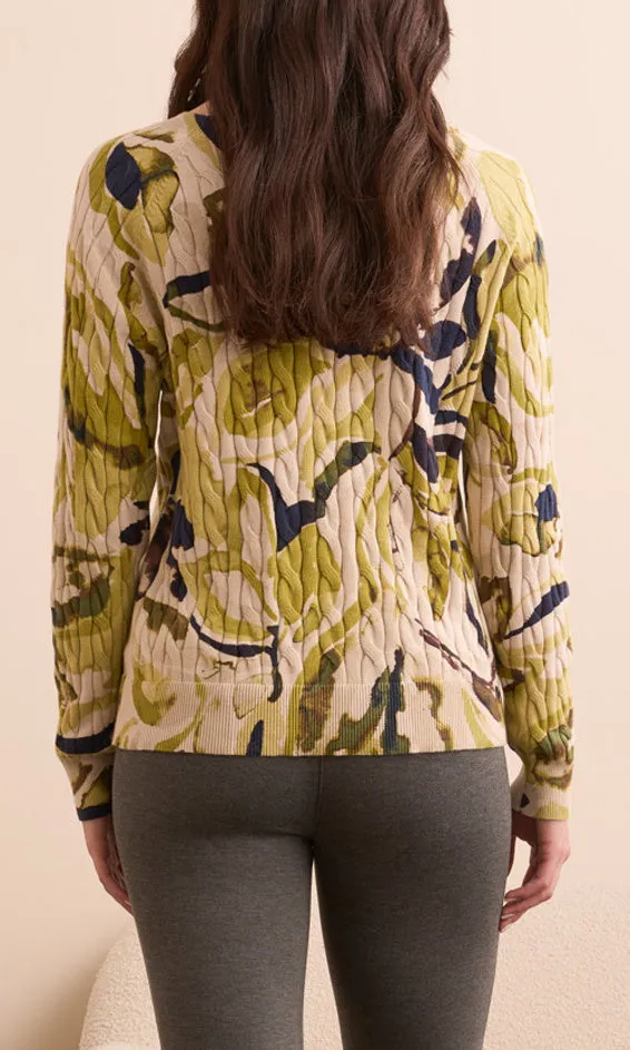 Printed Cable Knit Cotton Sweater sold by Revolution Boutique product image thumbnail 2