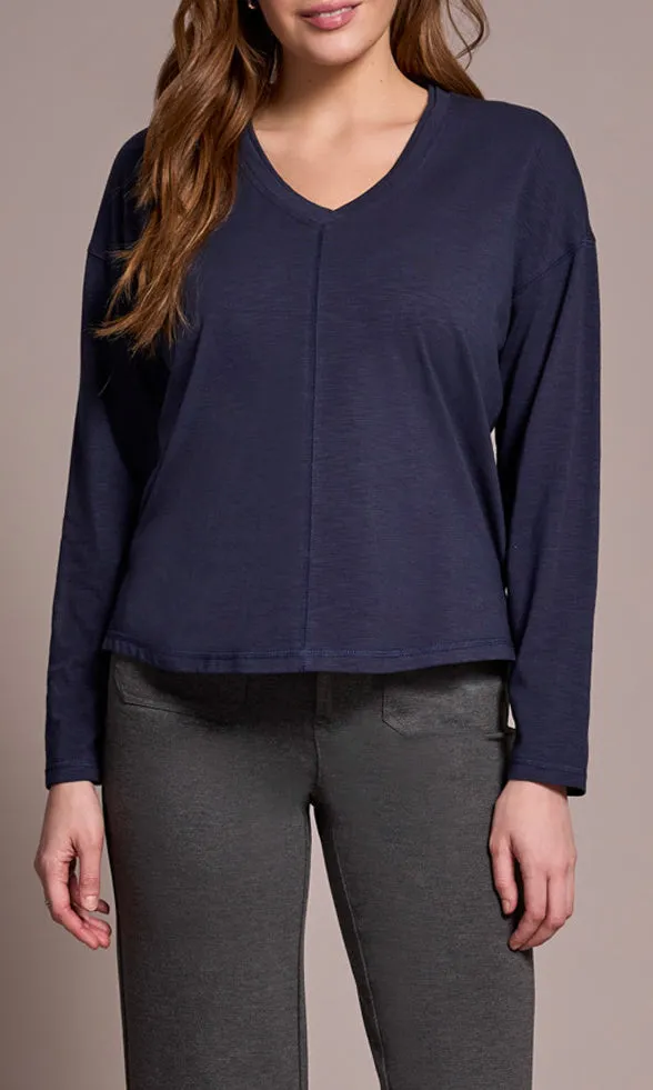 Flatlock Slub Knit Top sold by Revolution Boutique