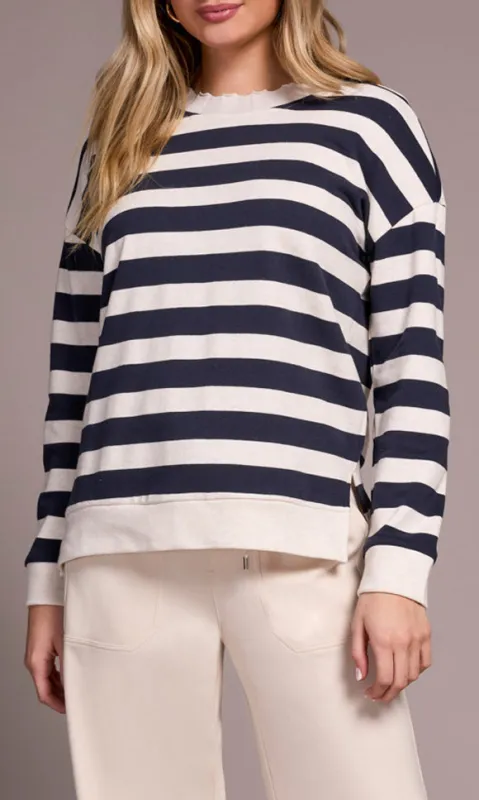 Scallop Neck Striped Sweater sold by Revolution Boutique