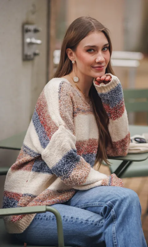 Textured Stripe Sweater sold by Revolution Boutique