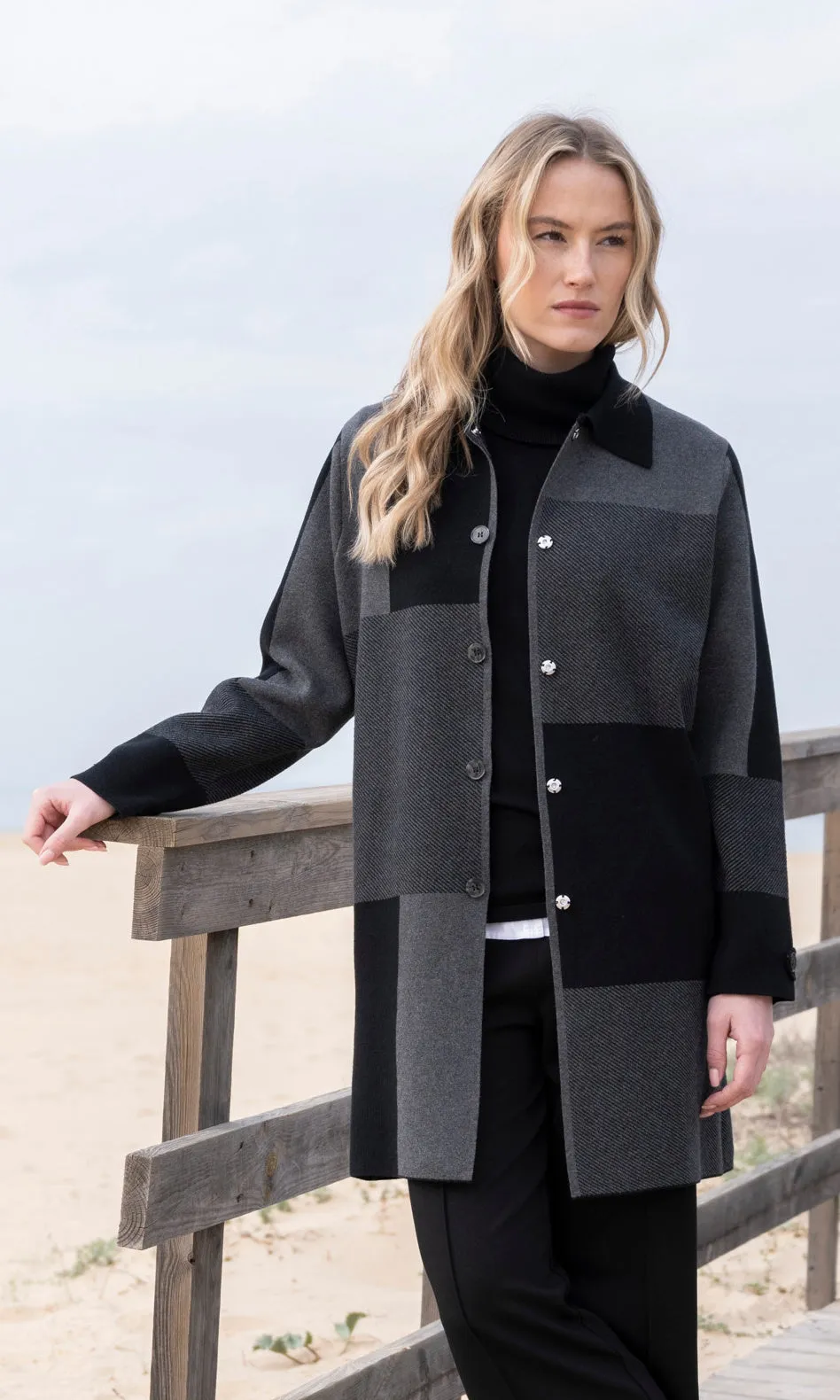 Color Block Button Front Jacket sold by Revolution Boutique