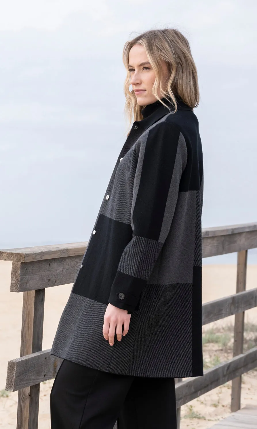 Color Block Button Front Jacket sold by Revolution Boutique product image thumbnail 3