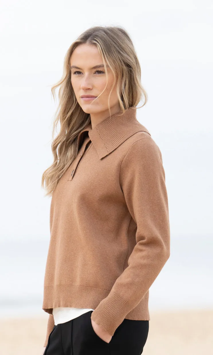 Button Placket Polo Sweater sold by Revolution Boutique product image thumbnail 3