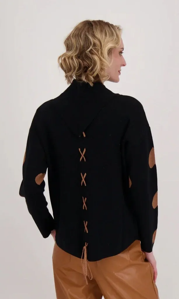 Back Stitch Cowl Neck Heart-Print Sweater sold by Revolution Boutique product image thumbnail 2