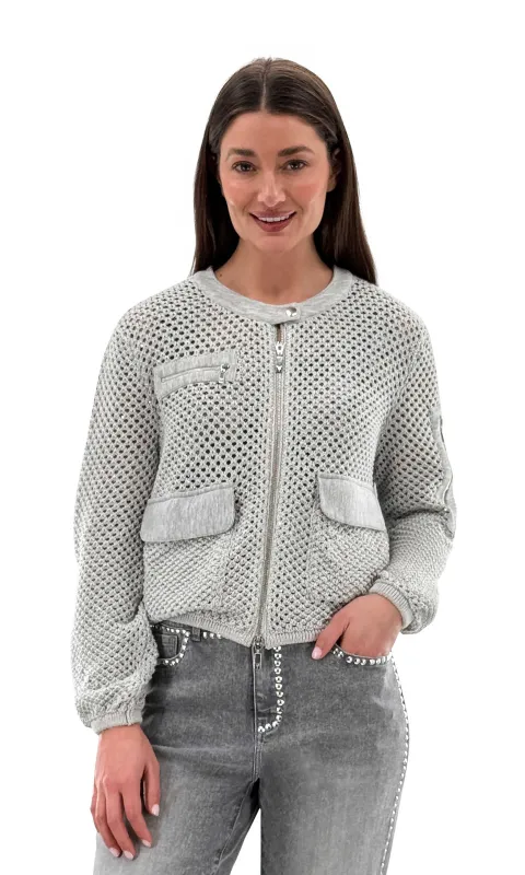 Lurex Blend Crochet Jacket sold by Revolution Boutique