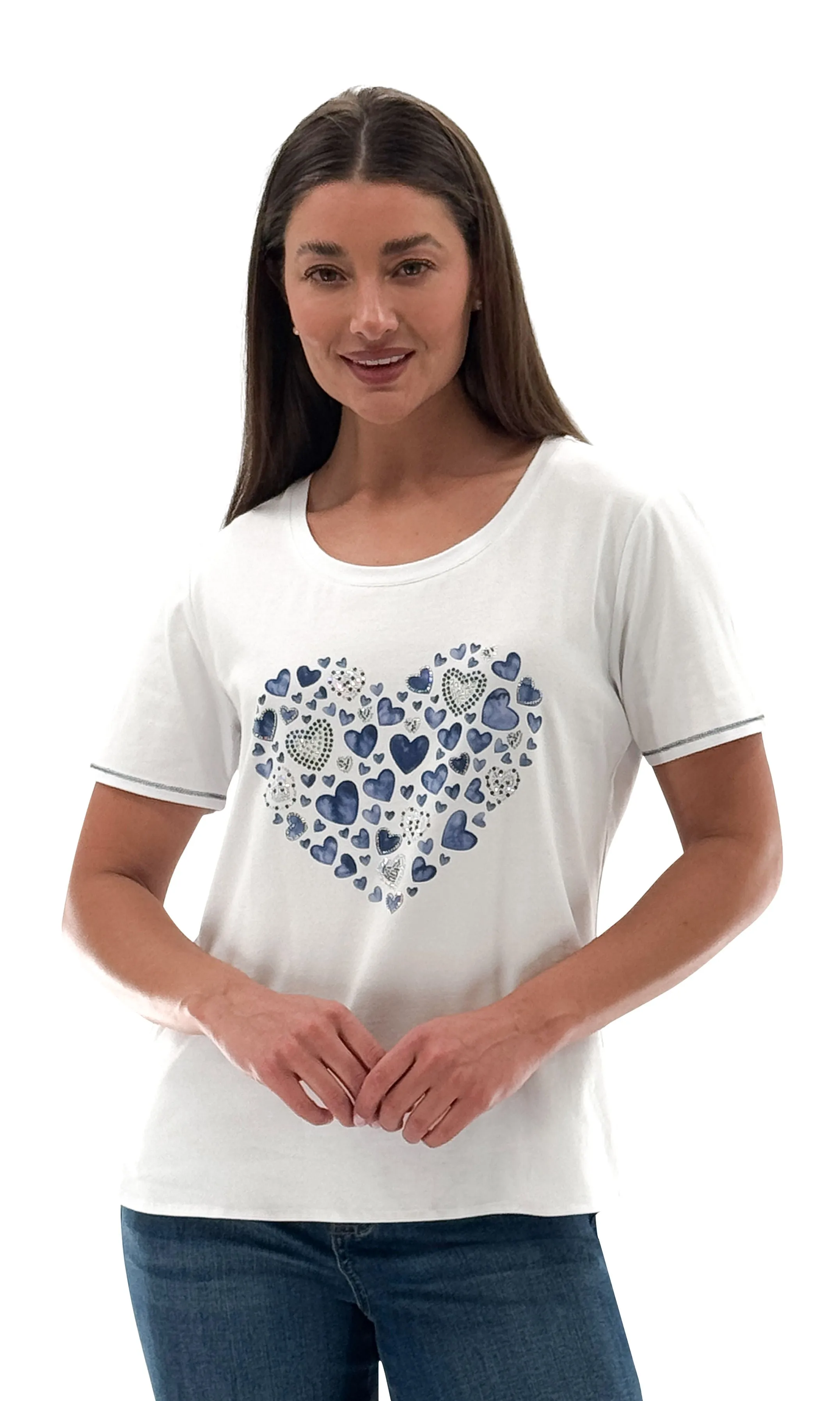 Rhinestone Heart Tee sold by Revolution Boutique