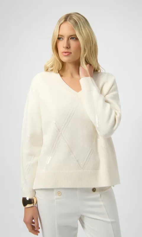 Ribkoff Clear Sequin Pullover sold by Revolution Boutique