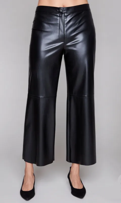 Sleek Vegan Leather Wide-Leg Pant sold by Revolution Boutique