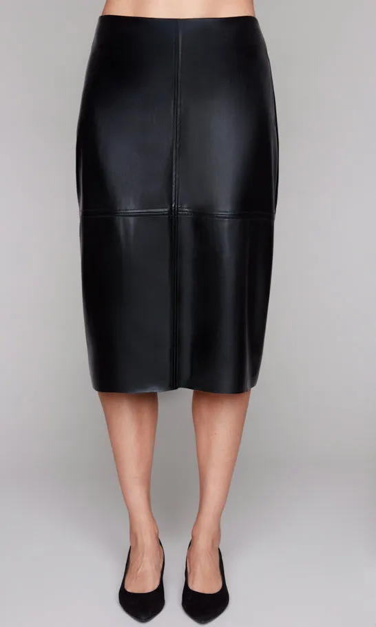 Vegan Leather Midi Skirt sold by Revolution Boutique