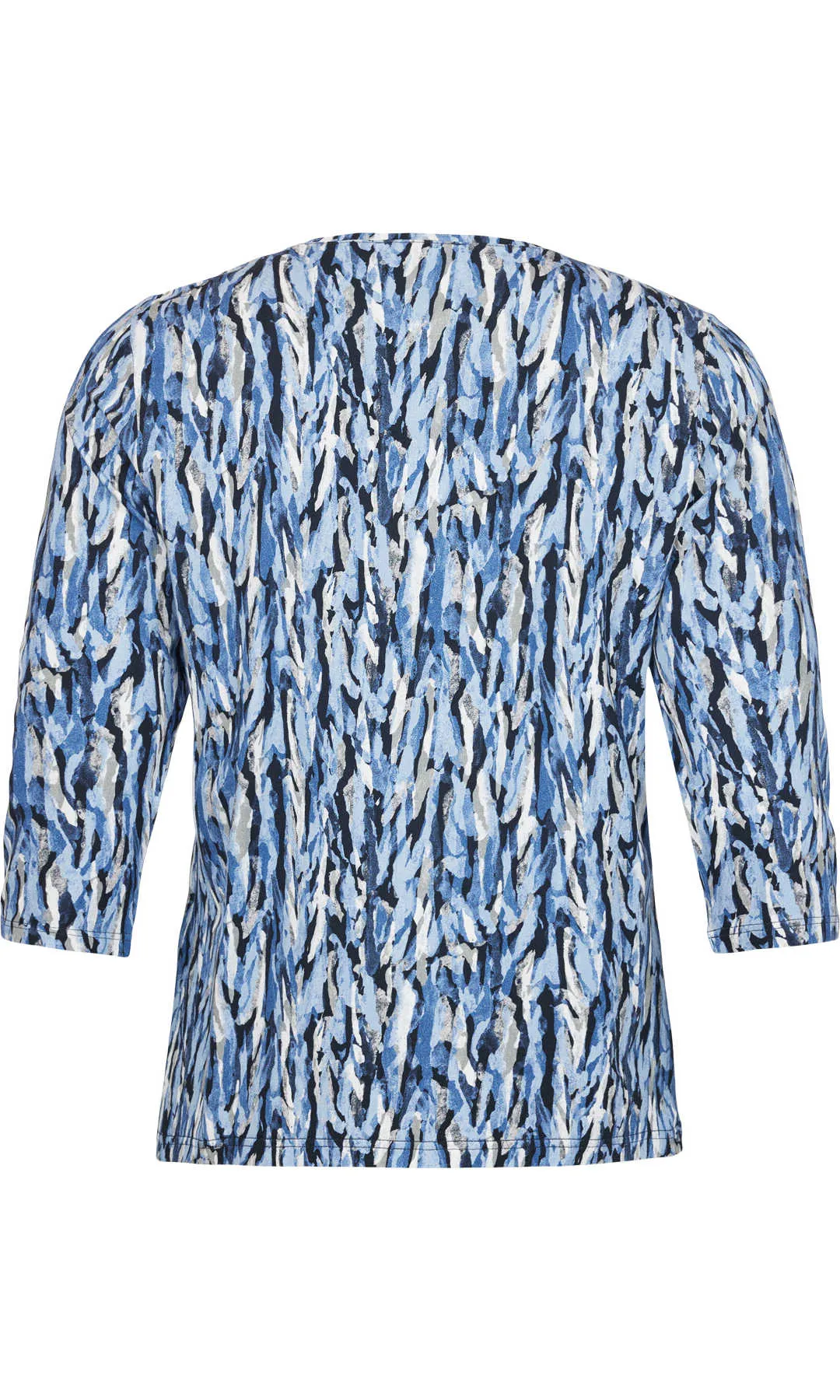 Brushstroke Print Round-Neck Top sold by Revolution Boutique product image thumbnail 2