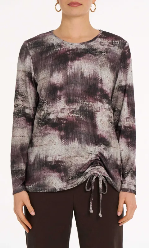 Ruched Drawstring Hem Top sold by Revolution Boutique