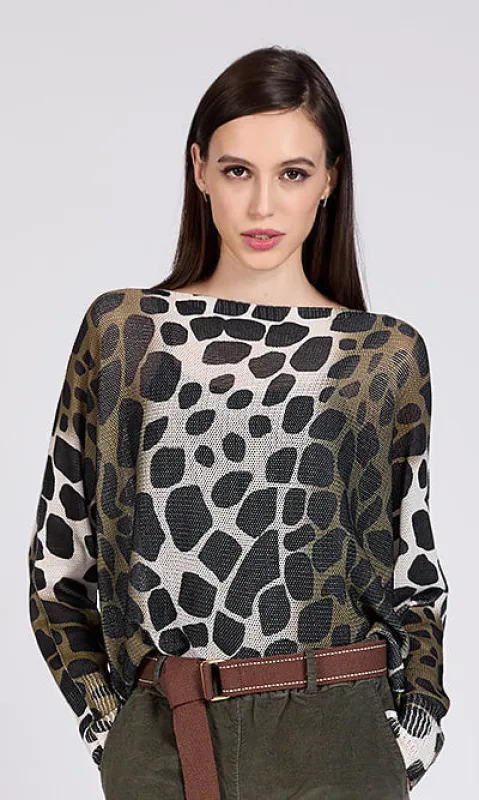 Giraffe Print Dolman Top sold by Revolution Boutique