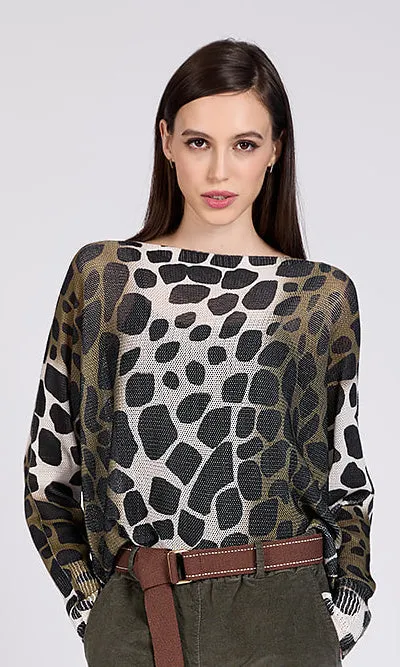 Giraffe Print Dolman Top sold by Revolution Boutique