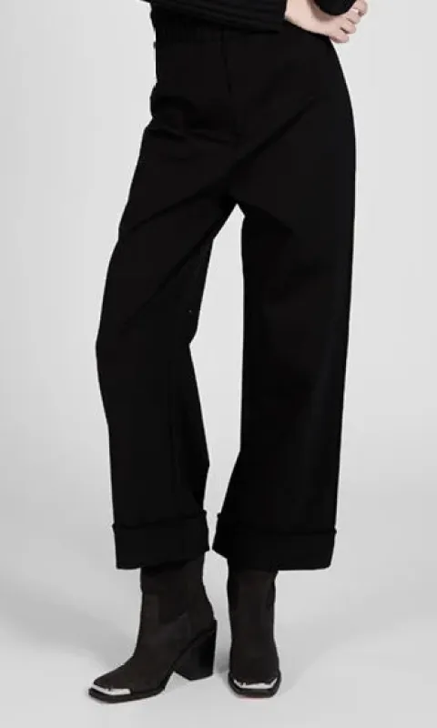 Wide Leg Cuffed Hem Pant sold by Revolution Boutique