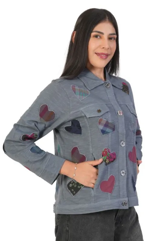 Patchwork Heart Jacket sold by Revolution Boutique