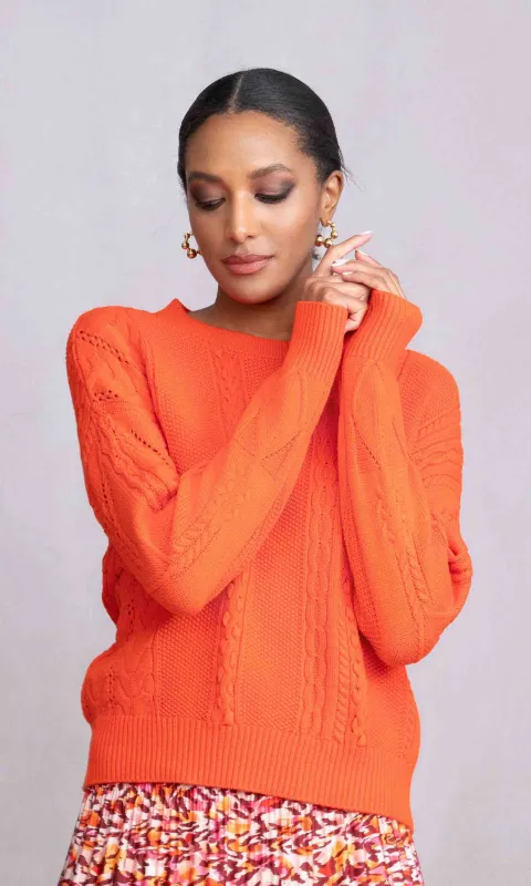 Cable Knit Crew Neck Sweater sold by Revolution Boutique