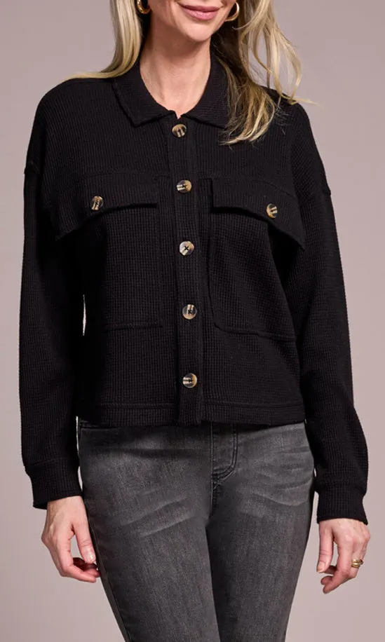 Patch Pocket Cropped Shacket sold by Revolution Boutique