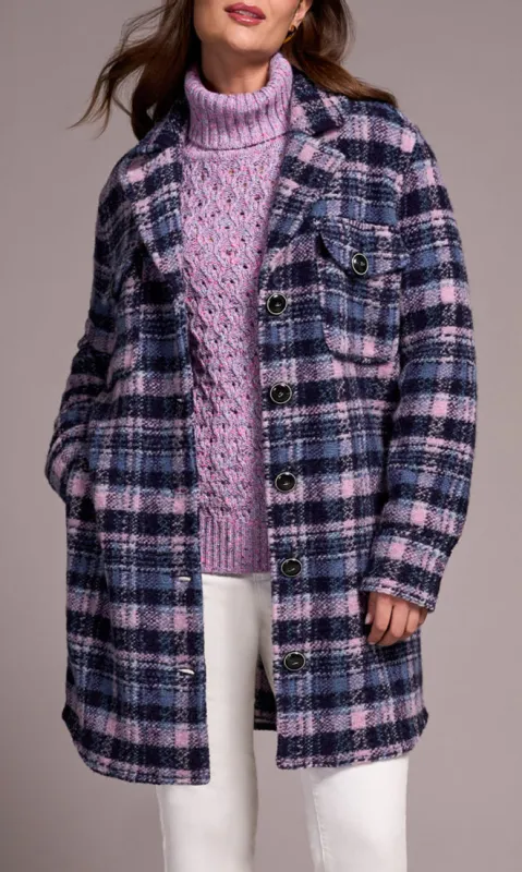 Plaid Notch Collar Shacket sold by Revolution Boutique
