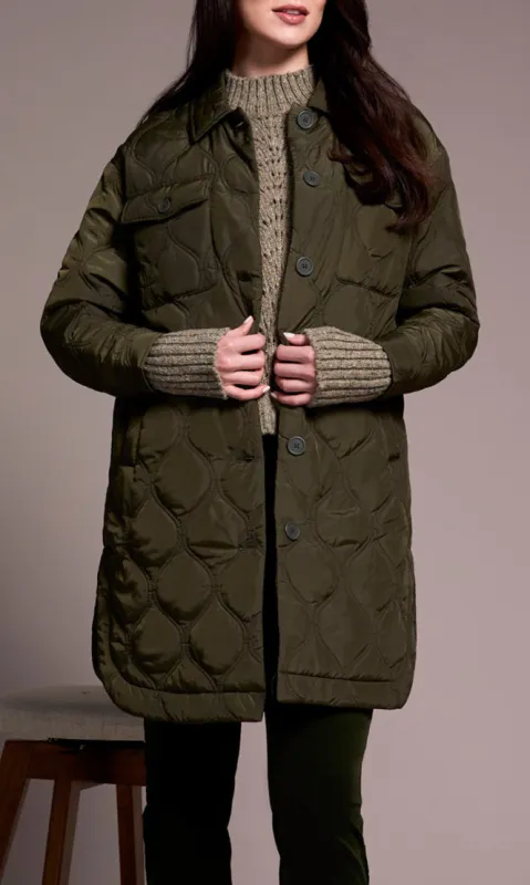 Full Length Quilted Jacket sold by Revolution Boutique