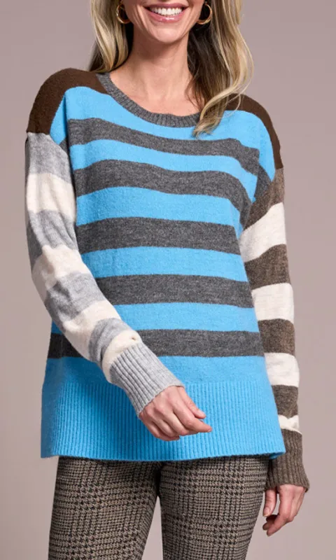 Striped Boatneck Sweater sold by Revolution Boutique