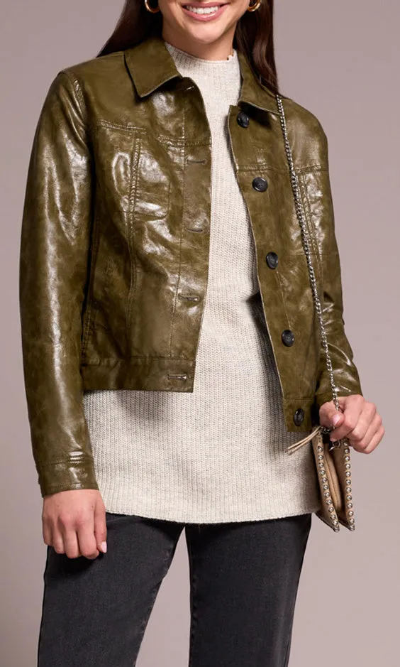 Faux Leather Tailored Jacket sold by Revolution Boutique