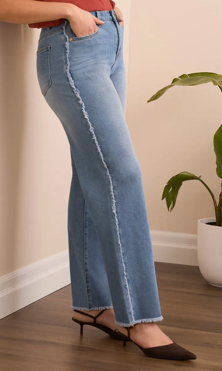 Raw Edge Straight-Leg Denim sold by Revolution Boutique product image thumbnail 3