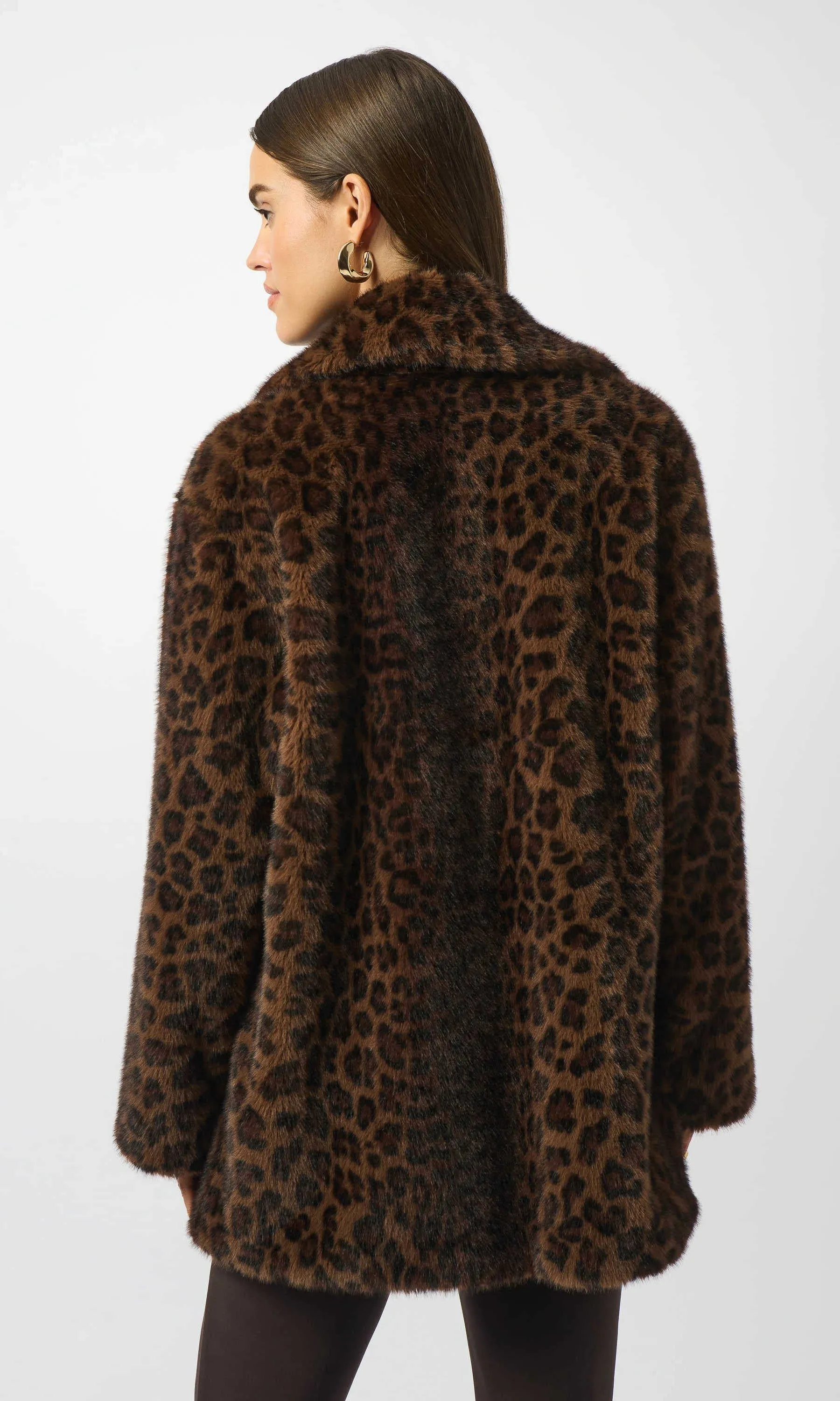 Ultra-Chic Faux Leopard Fur Jacket sold by Revolution Boutique product image thumbnail 2