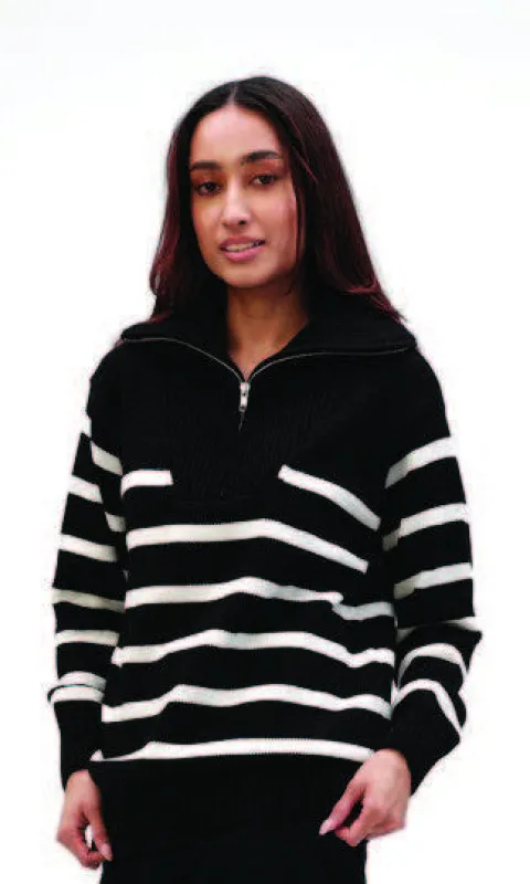 Zip Cowl Neck Sweater sold by Revolution Boutique