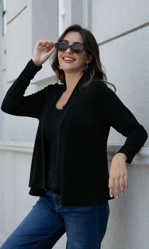 Open Front Jersey Cardigan sold by Revolution Boutique