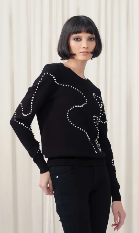 Pearl Detail Sweater sold by Revolution Boutique