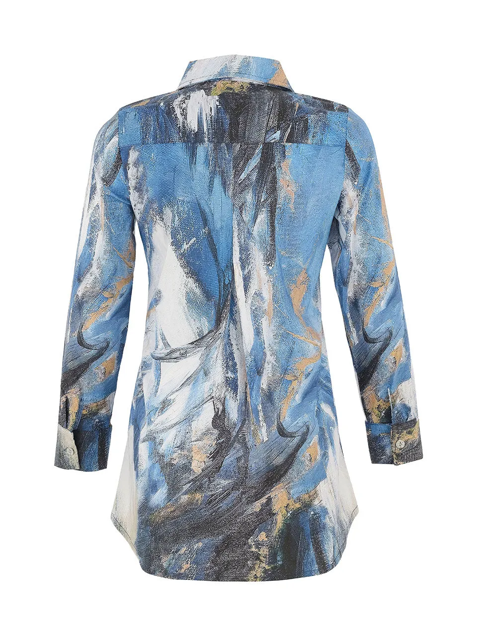 Brushstroke Button Down Tunic Top sold by Revolution Boutique product image thumbnail 2