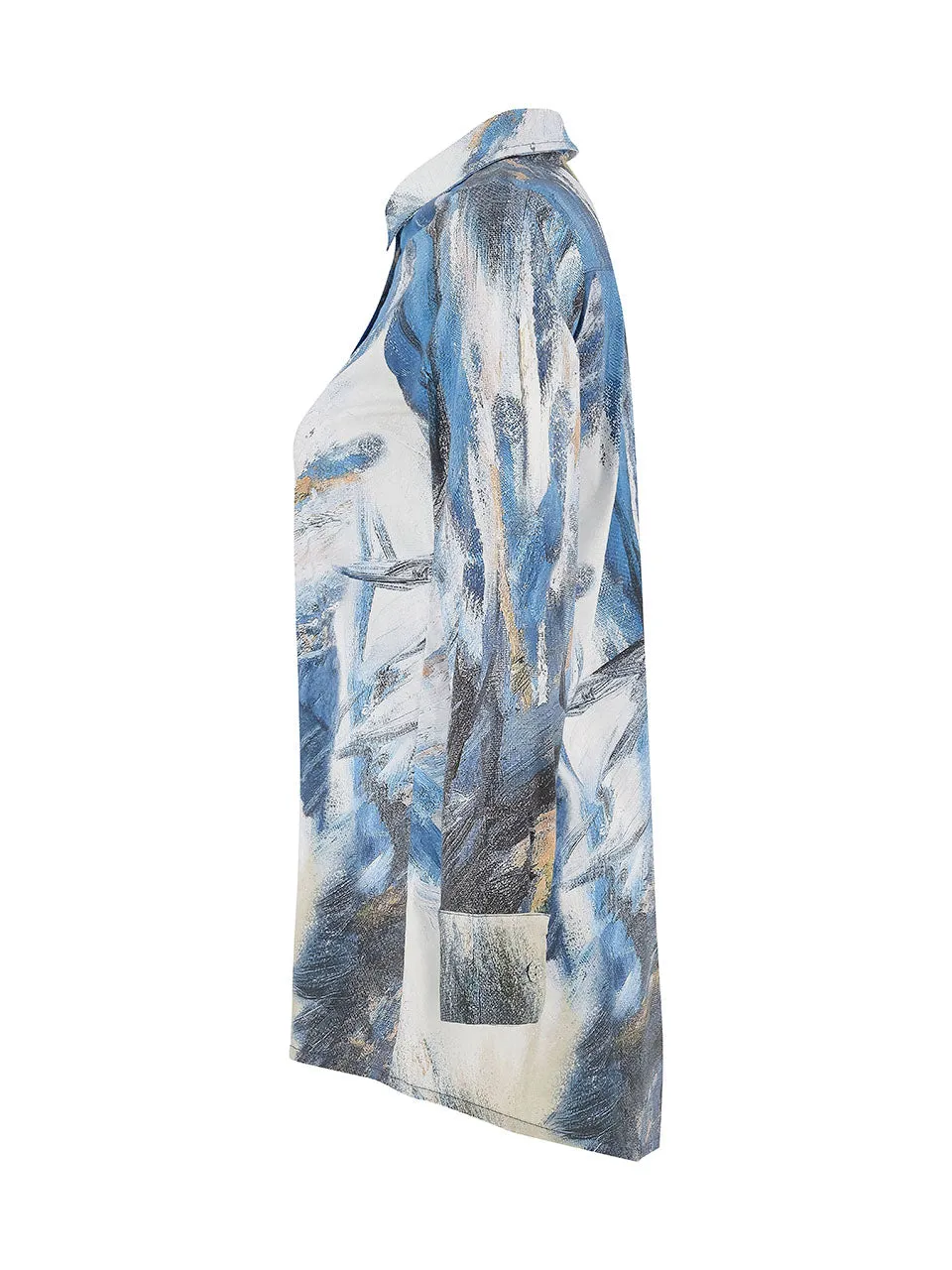 Brushstroke Button Down Tunic Top sold by Revolution Boutique product image thumbnail 3