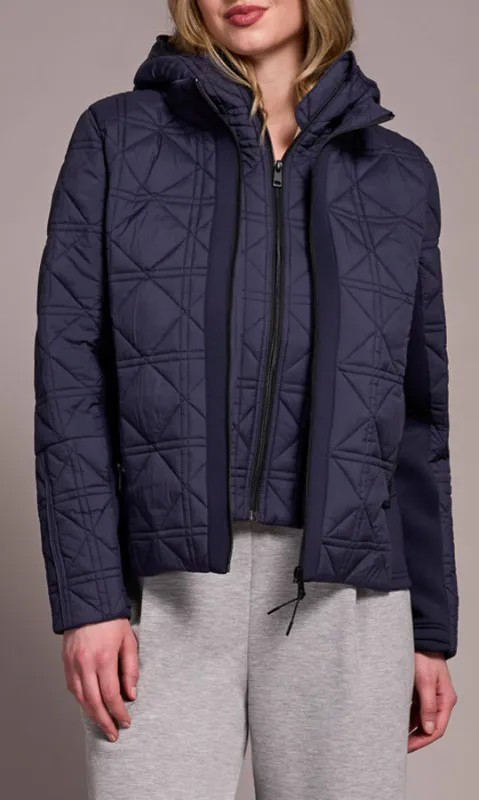 Removeable Hood Zip Puffer sold by Revolution Boutique