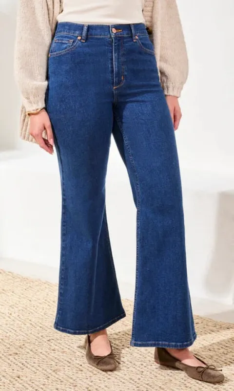 Curve Hugging Palazzo Denim sold by Revolution Boutique